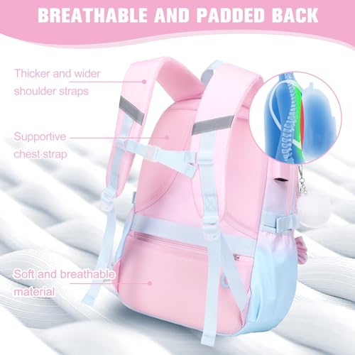 Bevalsa Backpack for Girls, Cute Bow School Bags with Lunch Bag & Pen Case by Bevalsa - Used condition - Image 5