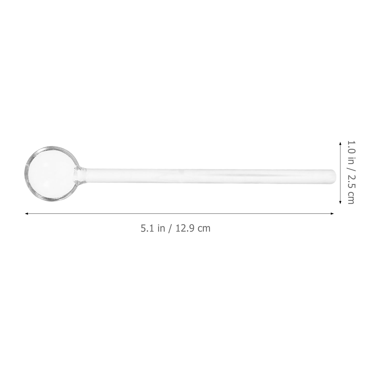 GSHLLO 2 Cucchiai Da Dessert Trasparenti In Vetro Con Manico Lungo 13cm - Ideali Per Caffè, Tè, Gelato E Frappè