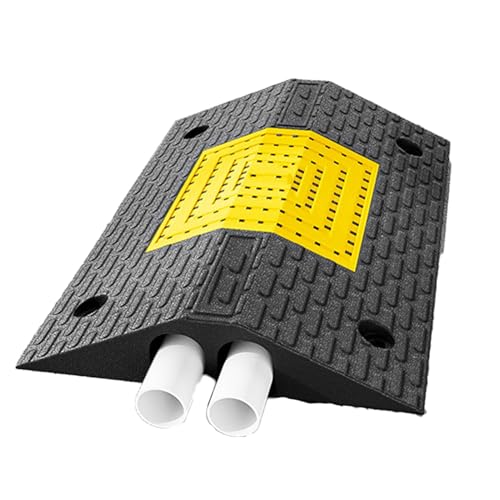 2 Pack Speed ??Bump, Traffic Safety Products Speed ??Ramp for Asphalt Concrete Gravel Driveway Indoor Outdoor(50x50x10cm)