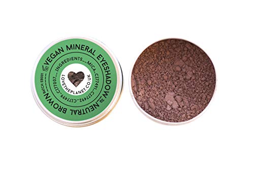 Love the Planet Vegan Mineral Eyeshadow Shade Neutral Brown in Refillable Tin