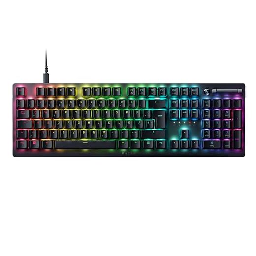 Razer DeathStalker V2 (Red Switch) - Optische Low-Profile-Gaming-Tastatur (Lineare Optische Switches, HyperSpeed Wireless, USB-C, Laser-Etched Tastenkappen) QWERTZ DE-Layout | Schwarz
