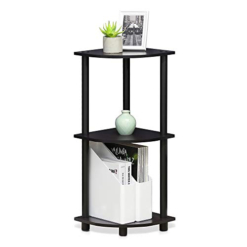 image for Furinno TURN-N-TUBE Corner Shelf, 3-Tier Corner Bookshelf, Display Sto