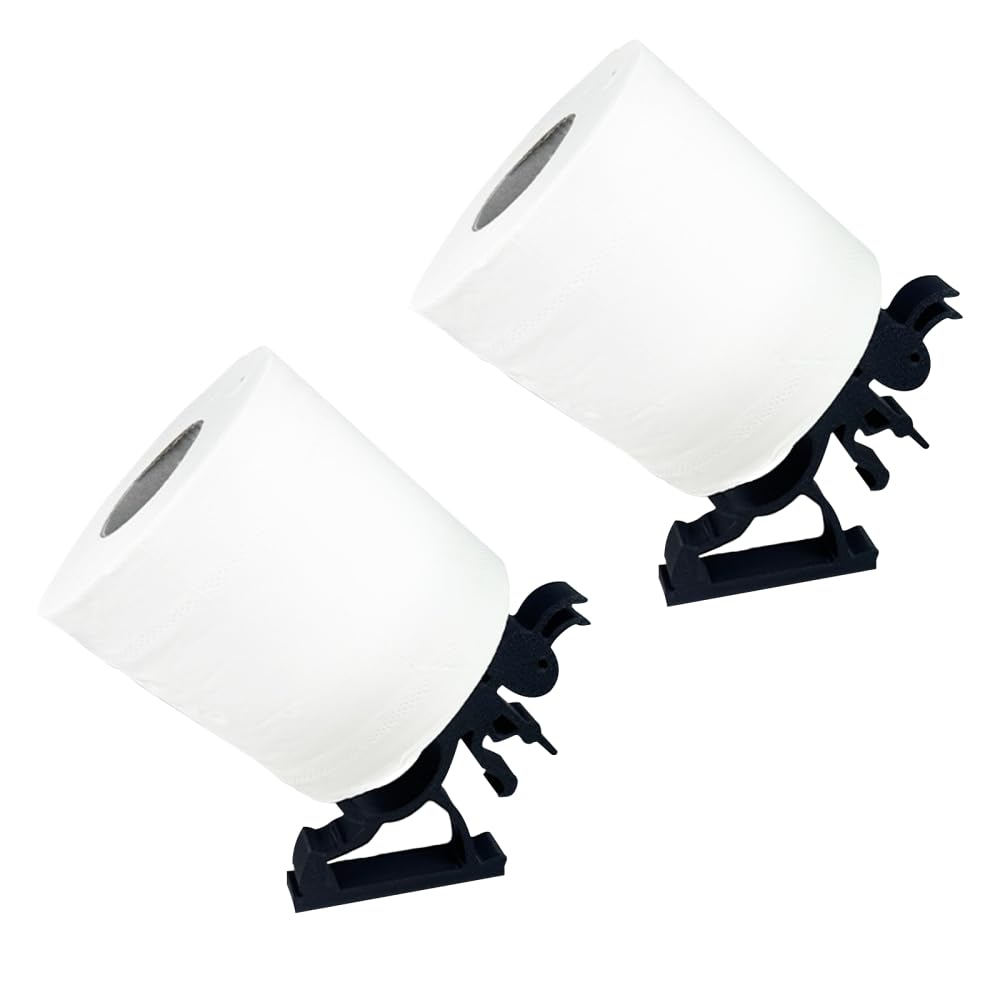 Mioyoow #2 2Pcs Toilet Roll Holders, Paper Towel Rolls Dispenser, Bathroom Organizer For Kitchen Bathroom Decor