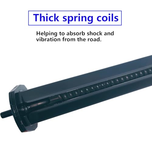Image of 2 Pack Straight Mudflap Hangers Brackets Mud Flap Holder Mounting Kit 30 inch Length Spring Loaded with Reflective Tapes fit for 1-1 /8 inch Bolt Spacing Semi Trucks, Black