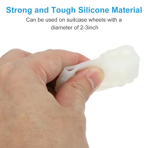 Luggage Wheels Cover, 8 Pack Silicone Carry on Suitcase Wheel Covers for Most 8-Spinner Wheels Luggage Sets, White4