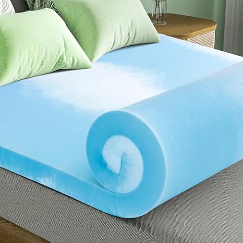 BedStory 4 inch Memory Foam Mattress Topper Twin, Cooling Gel Mattress Topper, Memory Foam Bed Topper, Soft Foam Topper Mattress Pad for Back Pain, Pressure Relieve, CertiPUR-US