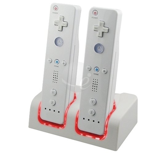 Dual Charger 2 battery Dock for Nintendo Wii Remote NEW