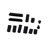 LENTION Silicone Rubber Anti-Dust Port Plugs for MacBook Pro (Retina, 13-inch, Late 2012 to Early 2015), MacBook Pro (Retina, 15-inch, Mid 2012 to Mid 2015), MacBook Air 11/13 2009-2017 (Black, 12pcs)