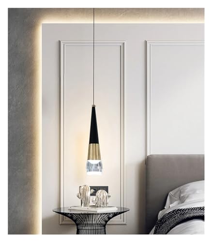 Lampe suspendue LED îlot de cuisine moderne luminaire noir et or mini
