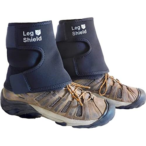 Leg Shield Niedrige Gamaschen – Klettverschluss-Design für einfaches An- und Ausziehen – Neopren-Beingamaschen zum Wandern, Langlauf, Hofarbeit – bequem, eng anliegend (Paar)