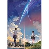 GBGMN 5D Diamond Painting DIY Japanischer Anime-Film Your Name Handmade Home Decoration Geschenk-12x16in(30x40cm)