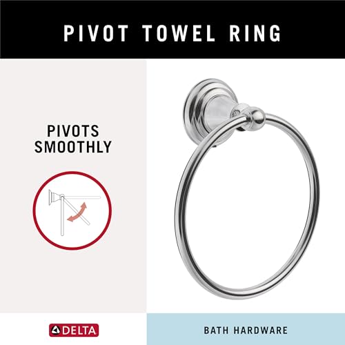 Delta faucet WIN46-PC1 Windemere -Towel Ring, Polished Chrome
