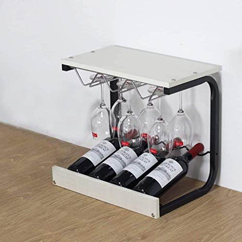 Soporte para Botellas de Madera y Hierro 4 Botellas miniatura 1