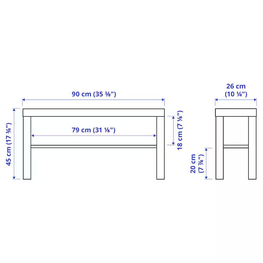 IKEA 502.432.99 Manque Meuble TV Blanc 35 3/8"