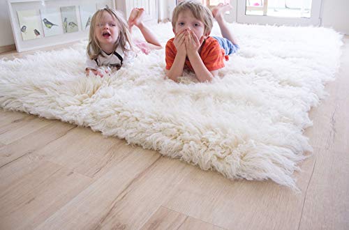 Steffensmeier Flokati 3000 Teppich Natur | original griechischer Hirtenteppich Hochflor | 100%...