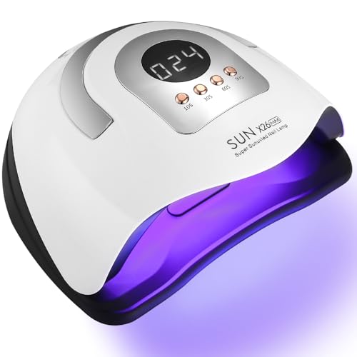 JOFLVA 380W Lampe UV LED Ongles Gel, Professionnel Sèche Ongles Automatique, Séchage Rapide, 81 LED Lampe, Grand LCD Ecran, 4 Minuteries 10s/30s/60s/99s pour Vernis...