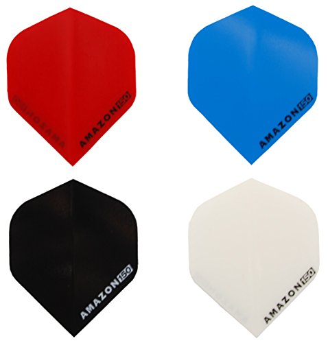 Bullydarts Amazon Standard Shape Dart Flights - SUPER THICK 150 MICRON (Black, 5 Sets)