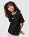 Nike Girl's Club Essential T-Shirt, Black, Large