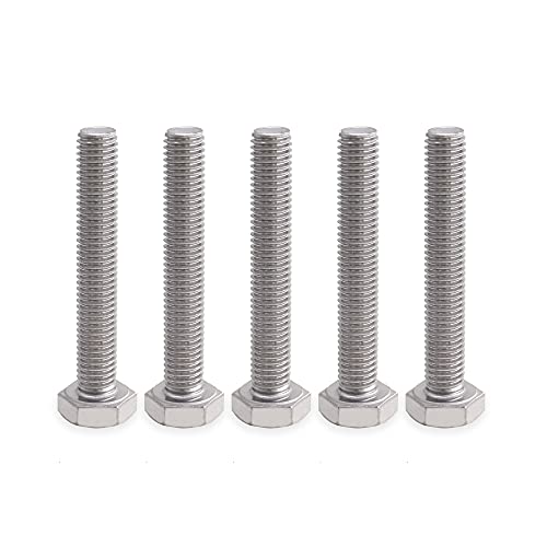 VictorsHome M10 Hex Bolts Screws, M10-1.5 x 70mm 304 Stainless Steel Fully Threaded Hex Head Bolt 5pcs, M10x70mm