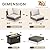 VICLLAX 8 Pieces Wicker Patio Furniture Set with 45-inch Firepit Table, Outdoor Conversation Set Sectional Sofas with Cushions and Glass-top Tea Table, Oak Rattan