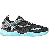 Kempa Herren Wing Handballschuh, Schwarz/Aqua, 49 EU