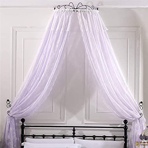 GJMSSMY Dosel de Cortinas para Cama de Princesa, mosquitera Colgante para Cama, Linda mosquitera de Encaje con Corona de Metal para la decoración de la Cuna o Dormitorio de niños pequeños.