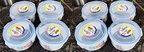Image of 500 ML Air Tight | Plastic Lunch Box | Multi Color Containers Small Box | Especially for Navratri Kanjak Purposes | Leak Proof | Dishwasher Safe - Set of 12, Assorted