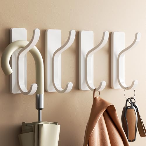 niffgaff Wall Hooks for Coat and Towel: 13lb Adhesive Door