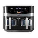 Tower, T17100, Vortx Vizion 9L Dual Basket Air Fryer with Digital control panel & 10 One-touch Pre-sets, Black