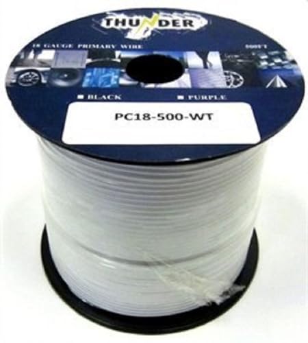 Alambre primario Avox PC18500BL cable blanco de 500 pies para instalaciones automotrices