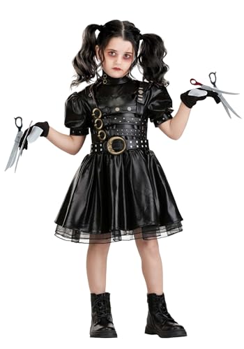 Disfraz Edward Scissorhands para niñas 4T con guantes