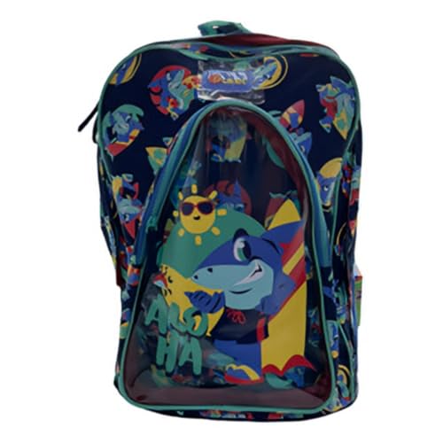 PUKET - Mochila Infantil Escolar Puket com Rodinha Tuba Azul Marinho