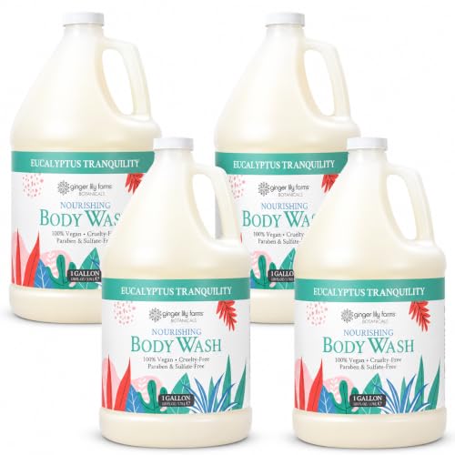 Image of Ginger Lily Farms Botanicals Body Wash, 128oz /4pk, Eucalyptus Tranquility