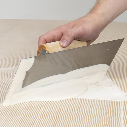 Capitol 115110 Professional Flooring Adhesive Trowel-1/16” x 1/16” x 1/16” Square-Notch, Silver/Light Wood - Image 2