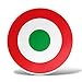 erreinge Sticker Italia COCCARDA Adesivo Sagomato in PVC per Decalcomania Parete Murale Auto Moto Casco Camper Laptop - cm 25