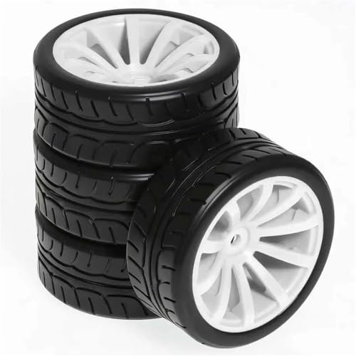 RC�r�[�h���b�N�^�C���p�[�c For TT02 For TT01 XV01 XV02 HSP94123 1/10 4 �� 65 �~�����[�g���v���X�`�b�N�z�C�[�������n�u�ƃS���^�C�����H�h���t�g RC �J�[���f���A�N�Z�T���[(White)