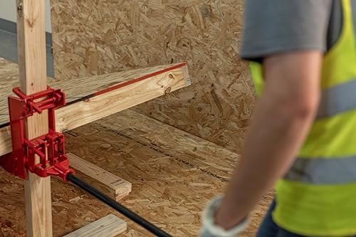 Qualcraft 2601 Tragbarer Wagenheber, zur Verwendung mit 3,8 x 8,9 cm Tannenstangen oder 2,5 cm Außendurchmesser, Temperguss, Rot/Ausflug, einfarbig (Getaway Solids), 1-(Pack)