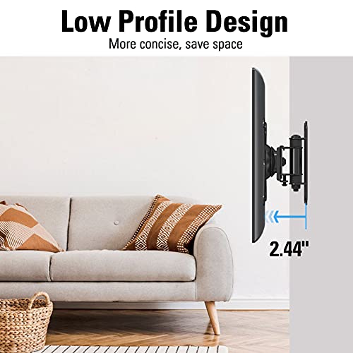 Image of Mounting Dream TV Mount for Most 10-26 inch TVs and Monitors, Monitor Wall Mount with Swivel Tilt Rotation, TV Bracket up to VESA 100x100mm and 33LBS.