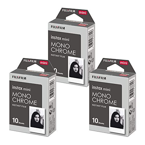 Image of Fujifilm Instax Mini Monochrome Film (10 Exposures, Credit Card-Sized) 3-Pack (3 Items)