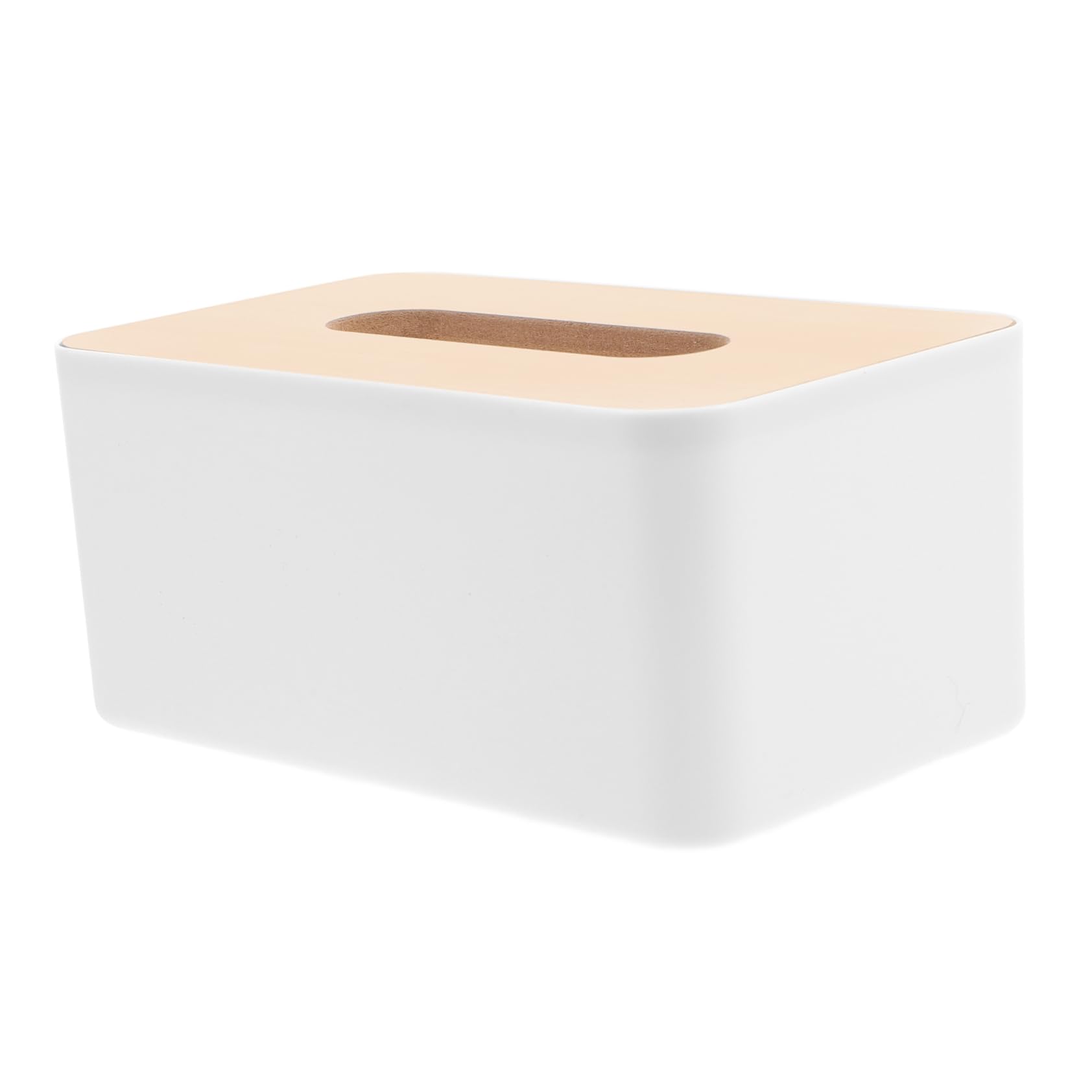 SOLUSTRE Wood Plastic Tissue Box Cover Rectangular Napkin Storage Holders for Home