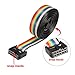 uxcell IDC Rainbow Wire Flat Ribbon Cable 10 Pins 128cm Length 2.54mm Pitch 2pcs Type-B
