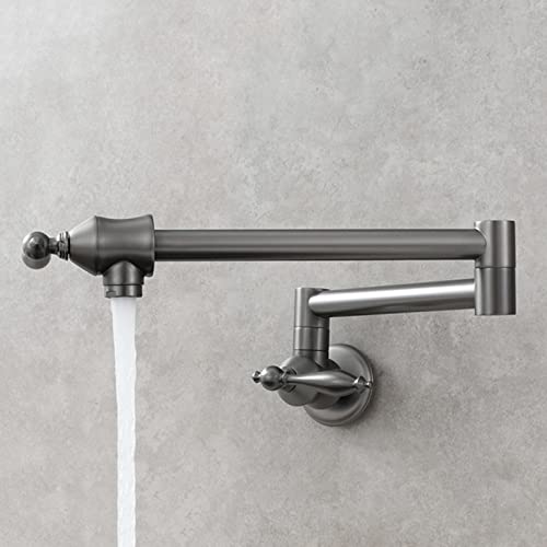 Robinet de cuisine mural eau froide laiton gris salle de bain évier
