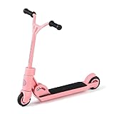 Gammaeon Finger Skateboard Set, Miniatur Tricks Training Set mit Skateboard und Roller, Schreibtisch Dekorieren (Rosa)
