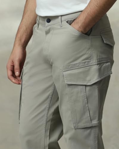 Image of MUFTI Navy Slim Fit Cargo Trousers
