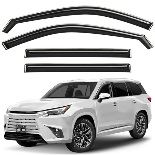 Window Deflectors Smoke Tinted in-Channel Side Window Vent Visor Deflectors Rain Guards Compatible with TX 2024-2026 - 4pcs. GW0758 by GrandWheel - Used condition - US$51.52