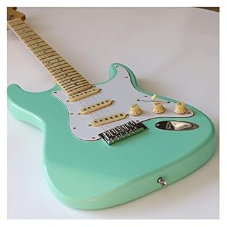 AMINIY Guitare électrique Panneau acahogany String Acoustique String Jazz Col Vert Vert Guitare Électrique (Color : B) - Les Beatles, Paul McCartney, John Lennon, RIngo Starr, George Harrison AMINIY Guitare électrique Panneau acahogany String Acoustique String Jazz Col Vert Vert Guitare Électrique (Color : B) – Image 3
