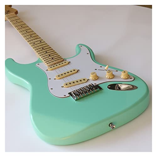 AMINIY Guitare électrique Panneau acahogany String Acoustique String Jazz Col Vert Vert Guitare Électrique (Color : B) - Les Beatles, Paul McCartney, John Lennon, RIngo Starr, George Harrison AMINIY Guitare électrique Panneau acahogany String Acoustique String Jazz Col Vert Vert Guitare Électrique (Color : B) – Image 4