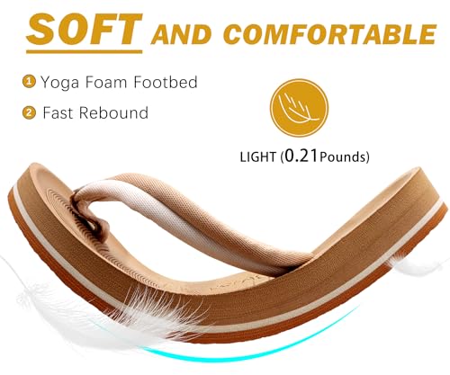 Image of COFACE Flip Flops For Women with Arch Support Comfortable Yoga Mat Orthopedic Sandals Lightweight Womens Flip-Flop