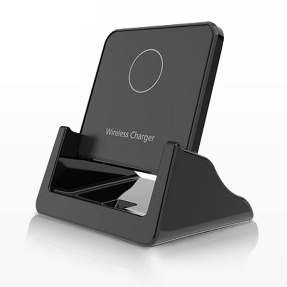 TIMICARE 15W Qi Wireless Charger Adapter Quick Charge Dock Stand Certified Fast Charging For Smartphones (black15w)