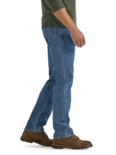 Image of Wrangler Men's Loose Fit Cotton Jeans (Grey, Vintage Stonewash)